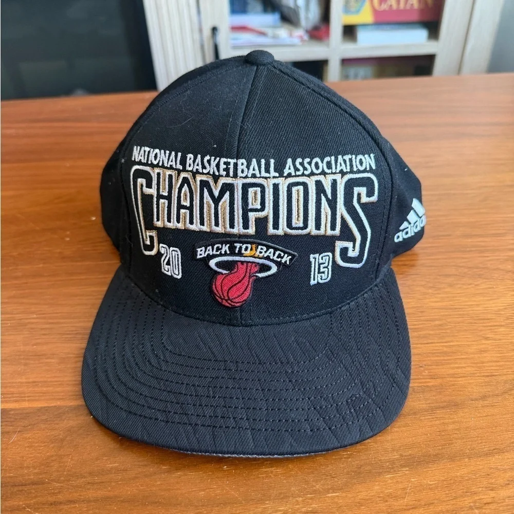 Adidas Black Miami Heat NBA Champions Cap